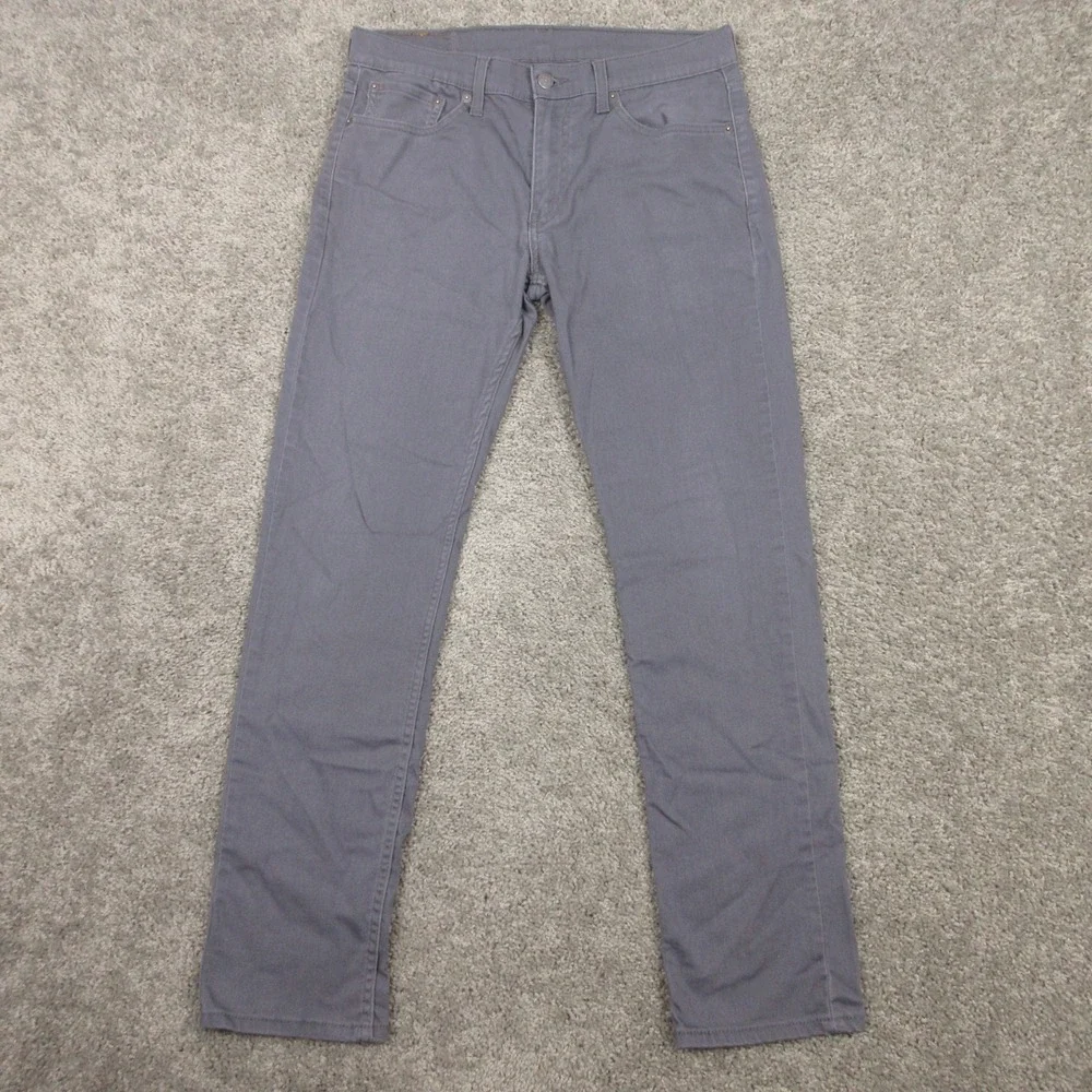 Levis Pants Mens 32x32 Gray 511 Slim Straight Stretch Flex Zip Fly Jeans Chinos